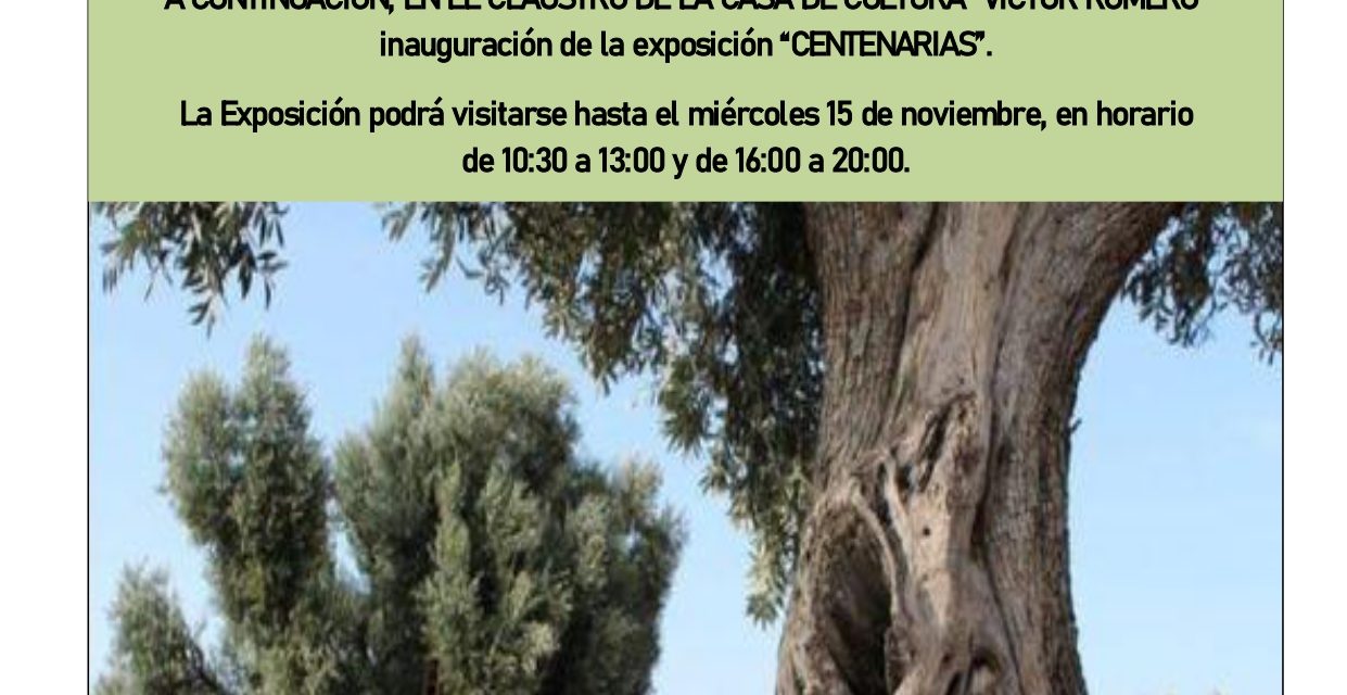 Conferencia sobre los olivos centenarios del Bajo Aragón