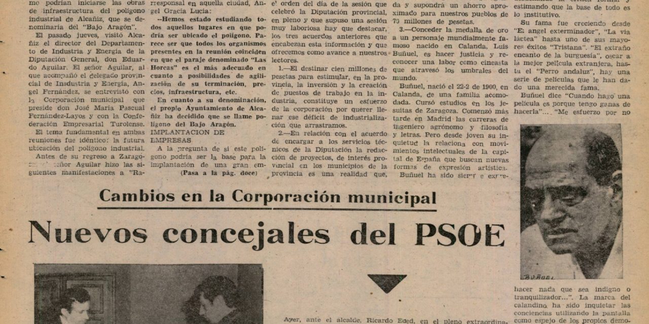 Hace 35 años la DPT otorgó la medalla de ORO de la provincia a Luis Buñuel